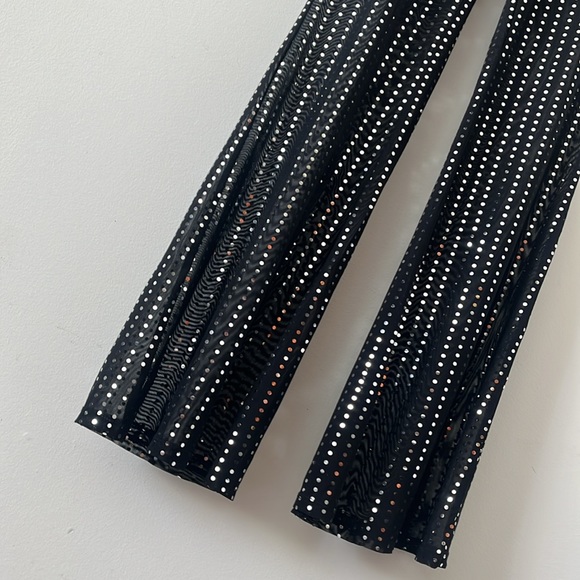 Sparkly flared mesh pants. Festival vibes. - Picture 5 of 8